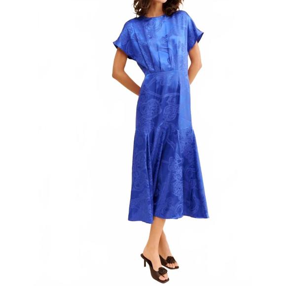 NEW NEVER FULLY DRESSED erin midi dress in royal blue - Picture 1 of 4